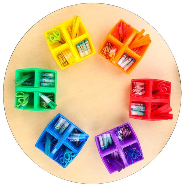 Four Equal Compartment Caddies