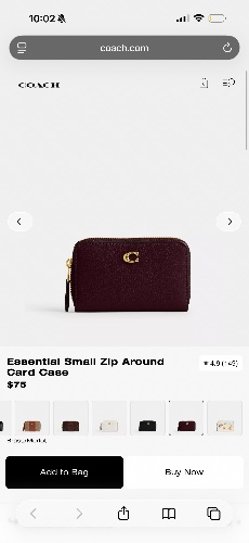 Essential Small Zip Around Card Case