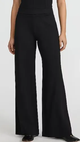 Pull-On Signature Ponte High Waisted Wide Leg Pant