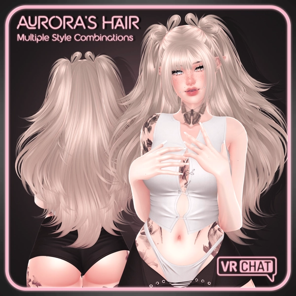"Aurora's Half-Up Pigtails" — Hair for VRChat