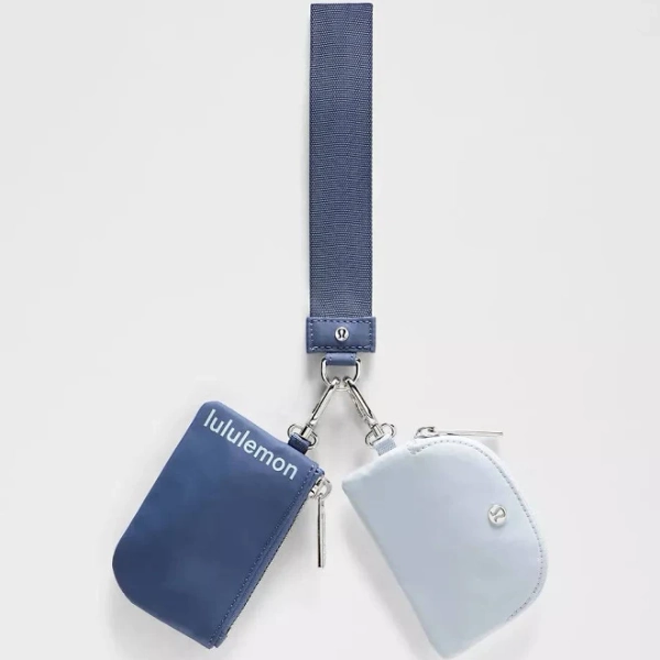 Lululemon Dual Pouch Wristlet Brilliant Blue/Starch Blue