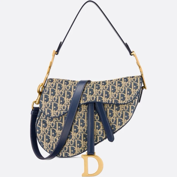 Dior Women's Saddle Bag in Dior Oblique Chambray