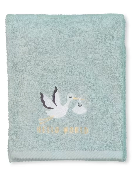Baby Organic Embroidered Towel