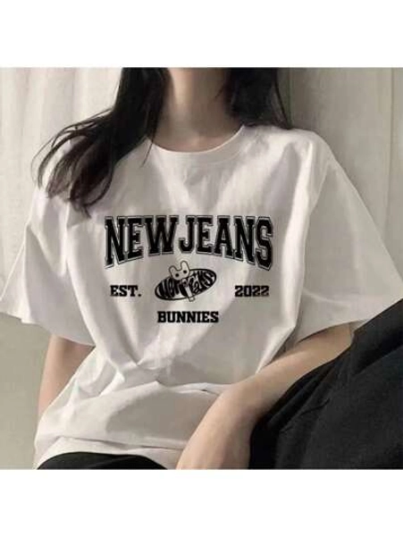 Kpop Band T-Shirts EST 2024 Tee-Shirt Graphic Tees Short Sleeve TShirts Streetwear -Versatile Basic T-Shirts