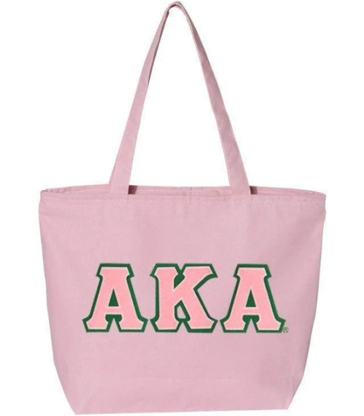 Alpha Kappa Alpha Lettered Tote Bag