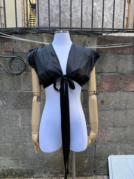 Jean Paul Gaultier Silk Ruffle Bolero Top