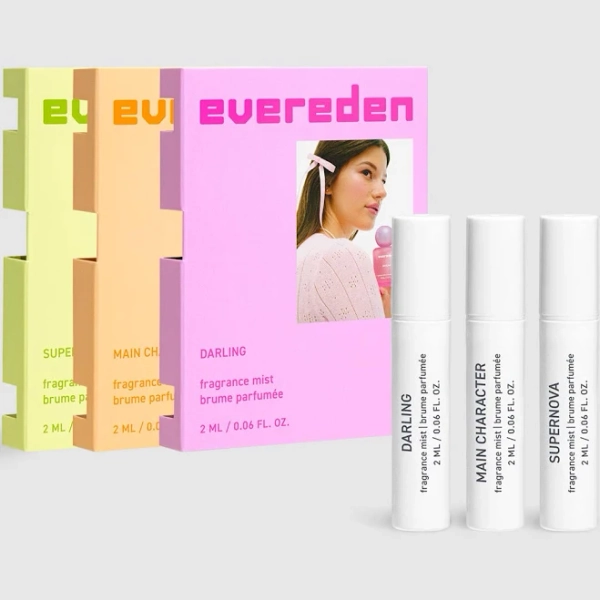 Kids Body Mist Set, 3 Piece Trial Size - Clean Hair & Body Perfume for Girls & Teens, Phthalate-Free, Ages 6+, Mist Trio by Evereden