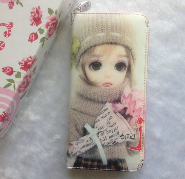  Cute Girl Zip Around Wallet 