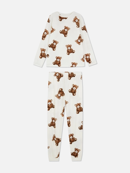 7-15yrs | Teddy Bear Graphic Cosy Pyjamas