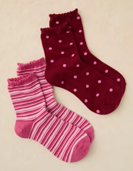 AE Graphic Cropped Crew Socks 2-Pack