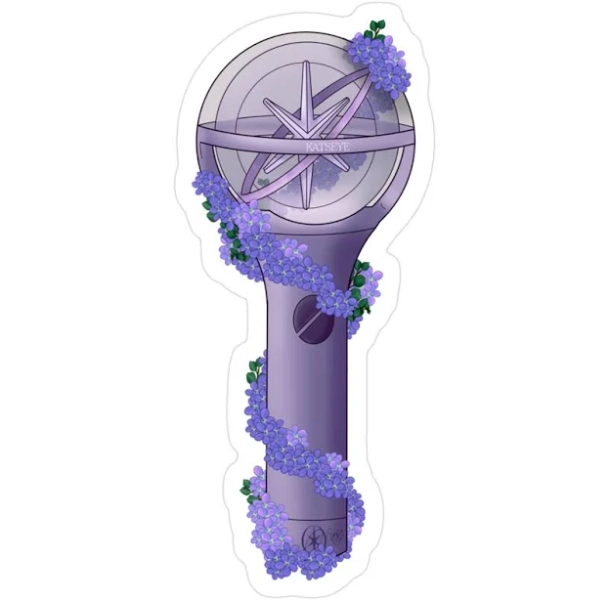 Katseye Floral Lightstick Kpop K-Pop Music Sticker