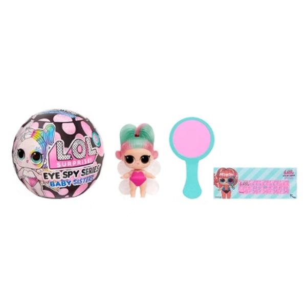 L.O.L. Surprise! Eye Spy Series Baby Sisters Doll: PVC Material, No Articulation, Includes Figure & Accessories