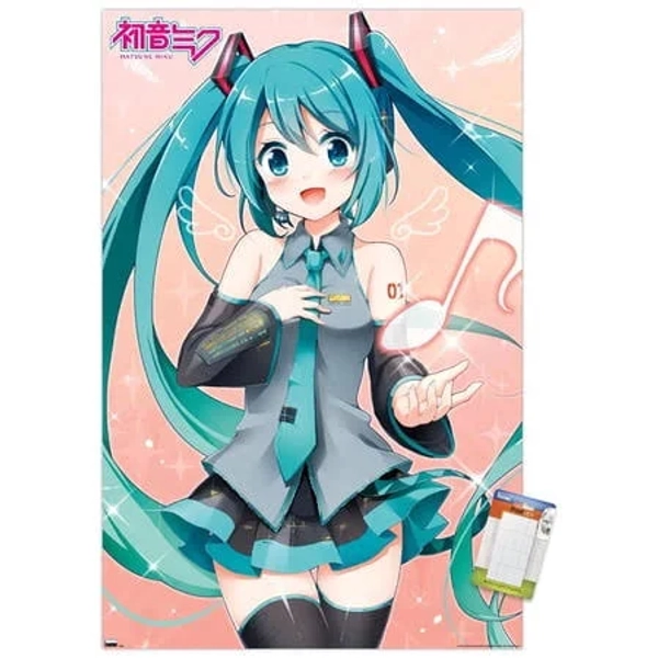 Trends International Hatsune Miku Music Note Wall Poster