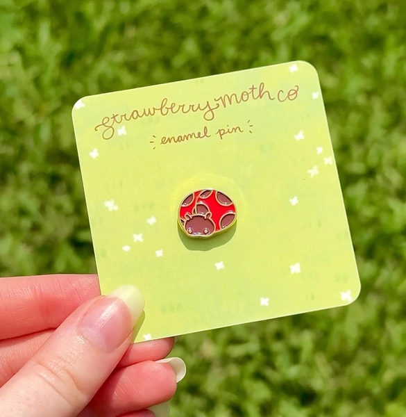 Tiny Ladybug Pin | Soft Enamel Pin | .5" x .4" | Cute Bug Art | Ladybug Artwork