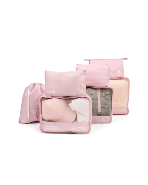 7 Piece Packing Cube - Pink