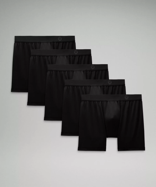 Always In Motion Boxer 5" *5 Pack - Black/Black/Black/Black/Black - XS