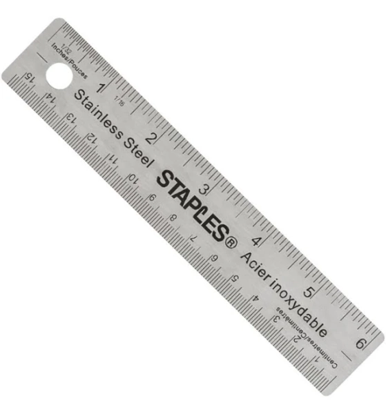 Staples Stainless Steel Ruler