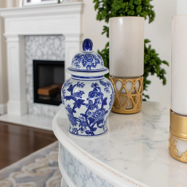 Alcott Hill® Gherghina Ceramic Chinoiserie Ginger Jar with Lid & Reviews | Wayfair
