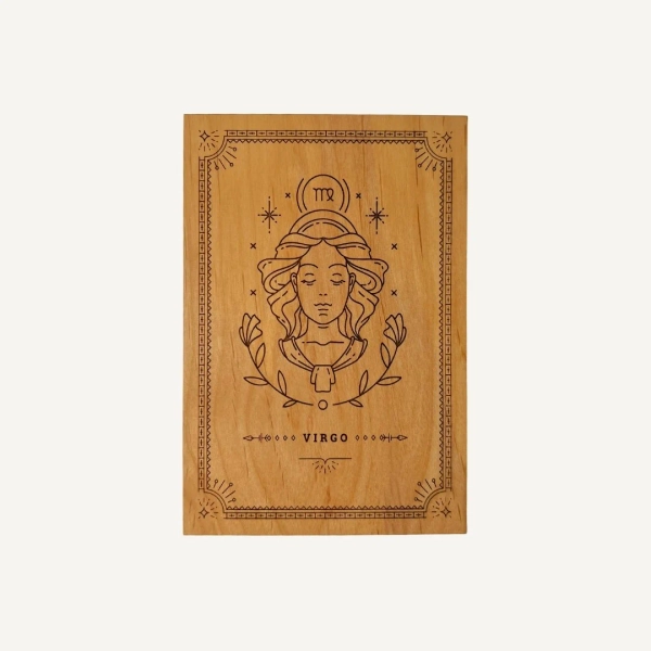 Virgo | Real Wood Card 