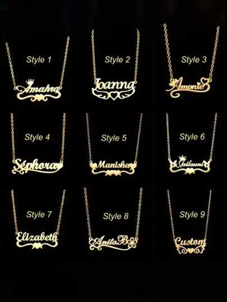 A Custom-Made Name Necklace, Personalized Stainless Steel Jewelry, Heart-Shaped Crown Pendant, Fashionable Gift, For Mother's Day Or Christmas, Back-To-School Season, Is The Ultimate Gift For Friends, Lovers.,Easy Comfort,Multi-Functional,Ornamental,Letter,Stylish,Modern,Colorful,Cute,Adorable,Casual,Custom,Personalised,Unique,Customized,Ideal Gifts For Him,Ideal Gifts For Her,Customized Teen Jewelry & Watches