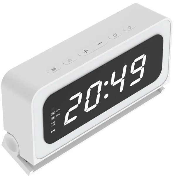 🔥Smart Digital Clock Camera with Dual Band WiFi (5GHz & 2.4GHz) | Home Security & Real-Time Monitoring System - White