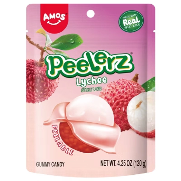 AMOS Peelerz Gummy Lychee Candy - 4.25oz