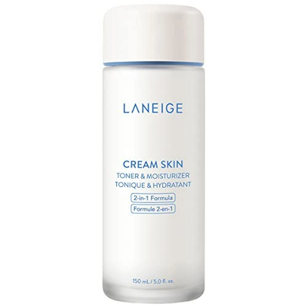 LANEIGE Cream Skin Toner & Moisturizer: 2-in-1 Amino Acid Rich Liquid, Soothe, Hydrate, and Strengthen Skin''s Moisture Barrier, 5.0 fl. oz.