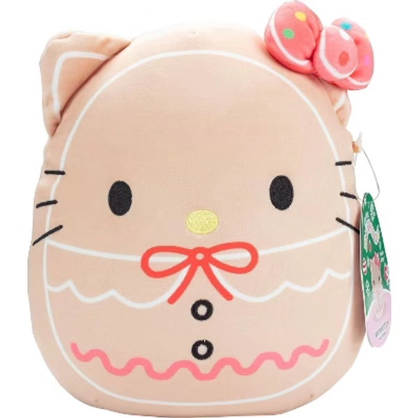 Squishmallows Original 8-Inch Hello Kitty Gingerbread Official Jazwares Plush - Collectible Sanrio Stuffed Animal Toy - Gift for Kids, Girls & Boys