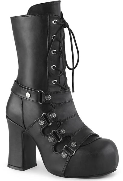 Gothika-152 Platform Boots with Wraparound Straps