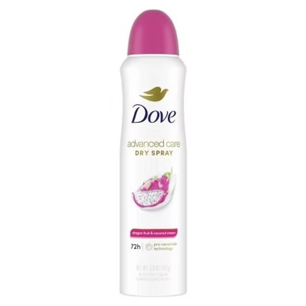 Dove Beauty Advanced Care 72-Hour Dry Spray Deodorant Dragon Fruit and Coconut Cream - 3.8oz