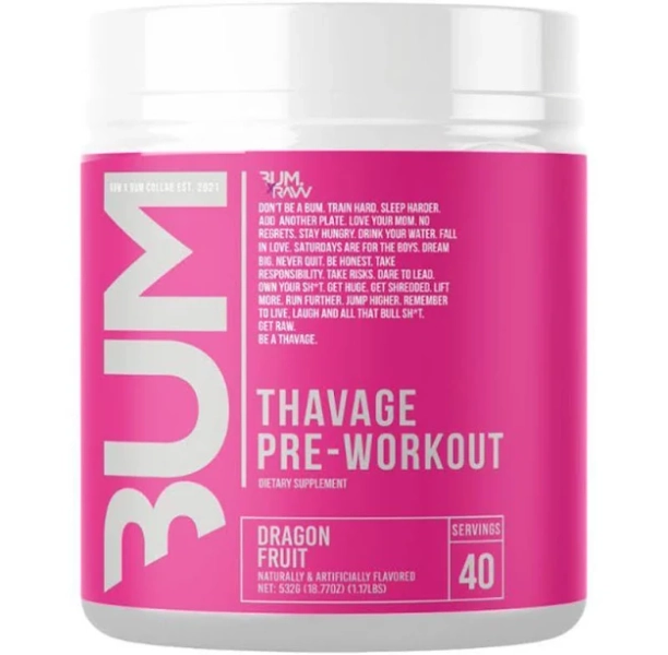 CBUM THAVAGE PRE-WORKOUT, 40 Servings Dragon Fruit