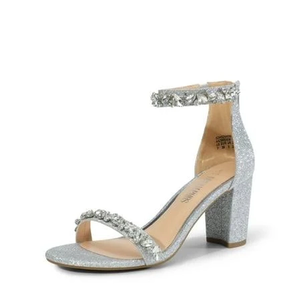 Dream Pairs Rhinestone Chunky Heel Sandals