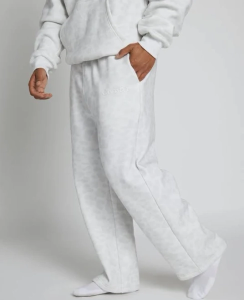 Comfrt Minimalist Oversized Snow Leopard Sweatpants