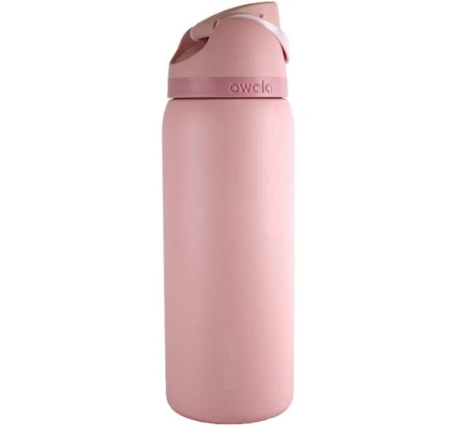 Owala Custom Engraved 32oz FreeSip Water Bottle Rose Quartz