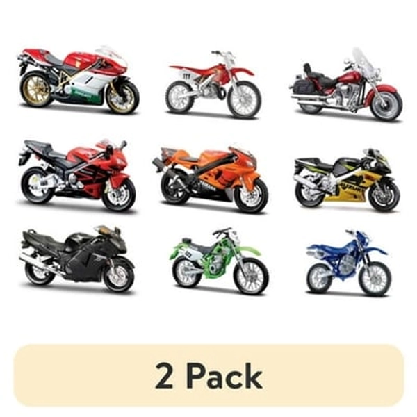 Maiso (2 pack) Adventure Force 1:18 Scale 2 Wheelers Play Vehicle Motor Bike Diecast 1 Pack (Styles May Vary)