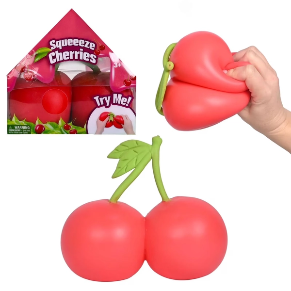 Jumbo Squeeze Cherries Squishy 6 Inch, Giant Slow Rising Fruit Squishy Cherries Stress Toy, Realistic Sensory Fidget Food for Anxiety Relief, Large Soft Squeeze Ball for Kids Adults - Walmart.com