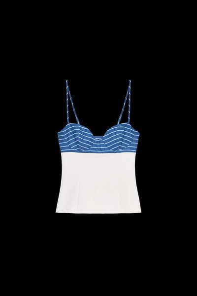 STRETCHY HANDKERCHIEF PRINT TOP