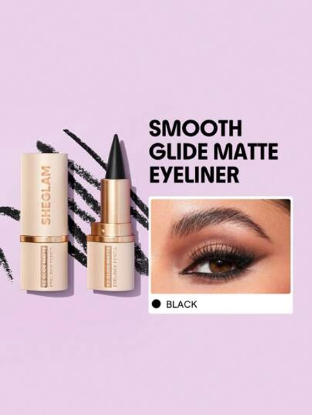 SHEGLAM Ez Glide Matte Eyeliner Pencil Highly Pigmented Black Smoky Eyes Matte Eyeliner Pencil Smudge-Proof Long-Lasting Ultra-Fine  Eyeliner Blendable Smooth Cat Eye Eye Make Up Black Eyeliner Henna Brand Beauty Makeup Face Paint Cosmetic For Women Girls Perfect For Fall Winter Ideal For Y2K Fancy Fashion Suitable For Birthday Christmas Present Party Ready Best Color