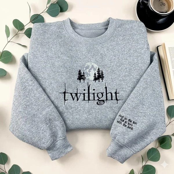 Embroidered Twilight Sweatshirt and Hoodie, Twilight Saga Shirt, Bookish Sweater, Eclipse Breaking Dawn New Moon Shirt