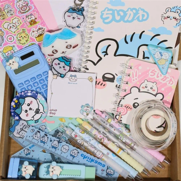 Cute Chiikawa & Friends Stationery Grab Bag/Backpack/Mystery Pattern Pack/ Stationery Gift Set – Fun Back-to-School Supplies