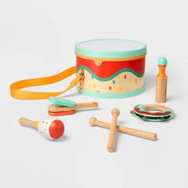 Musical Instrument Set 7pc Gigglescape Music Toys Toy Drums