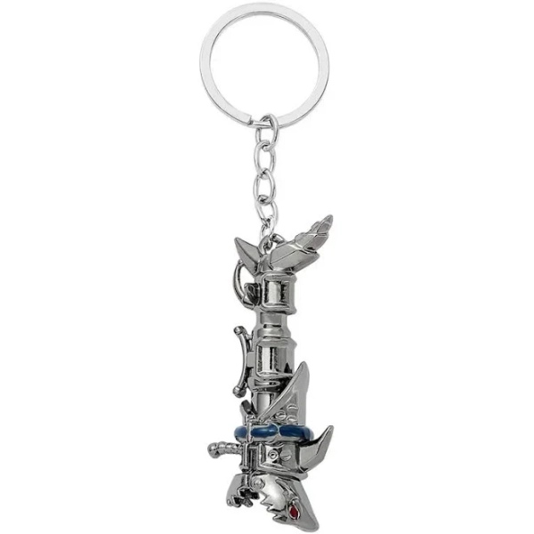 Anime Cannon Keychain Jinx Cannon Keychain Game Lol Runaway Loli Metal Key Chain for Car Key Pendant