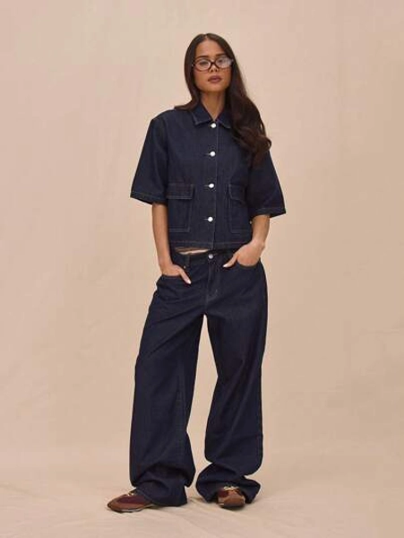 MUSERA Low Rise Straight Leg Pocketed Denim Jeans With Belt Loops Bottom Only Summer Casual The Book Shop Holiday Festival Concert Western Vacation Fall Autumn Winter Nashville Oasis Office Work Christmas Thanksgiving Chic