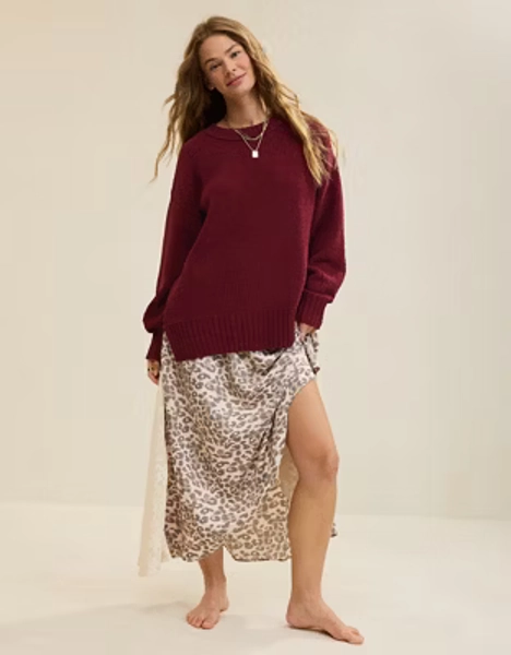 Aerie Like Candy Crew Sweater