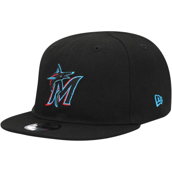 Miami Marlins New Era Infant My First 9FIFTY Adjustable Hat - Black