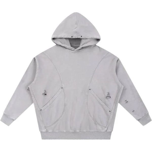 Goth Cloth Co. Snow Washed Distressed Grunge Hoodie