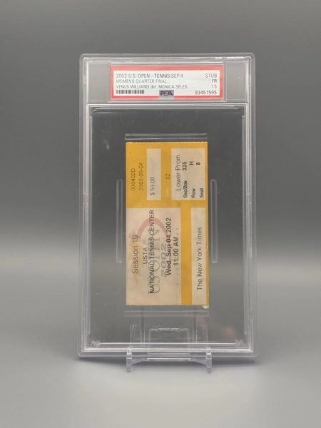 RARE 2002 - TAYLOR SWIFT PSA 1/1 TV DEBUT US OPEN TENNIS TICKET PSA 1.5