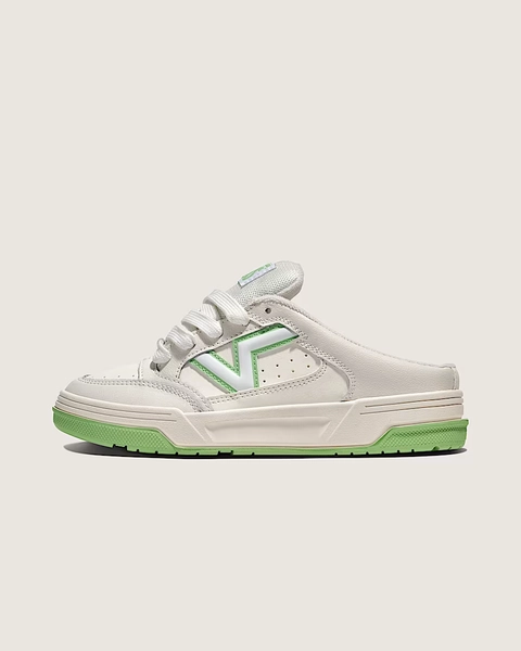 Upland Mule Shoe in Off White / Green | Vans