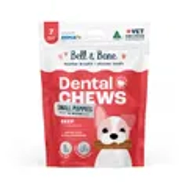 B&B Dental Chew Beef Puppy Treat S-7PK