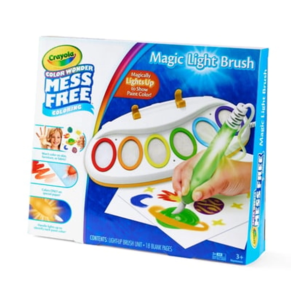 Crayola Color Wonder Magic Light Brush, Mess Free Kids Painting Set, Preschool Supplies, Toddler Activities, Educational Toys, Holiday & Christmas Gifts for Ages 3 & Up